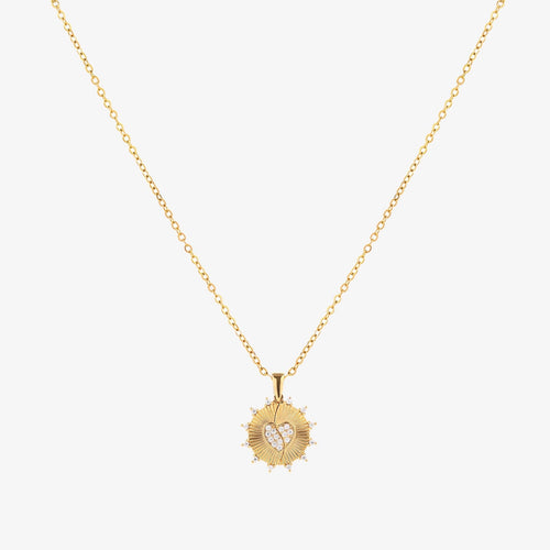 Sunray Love Necklace | Gold